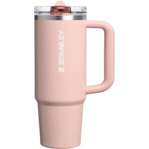 STANLEY Quencher ProTour Flip Straw Tumbler with Leakproof Lid | Built-In Straw & Handle | Cupholder Compatible for Travel | Insulated Stainless Steel Cup | BPA-Free(Oasis Peach Whip Gloss)