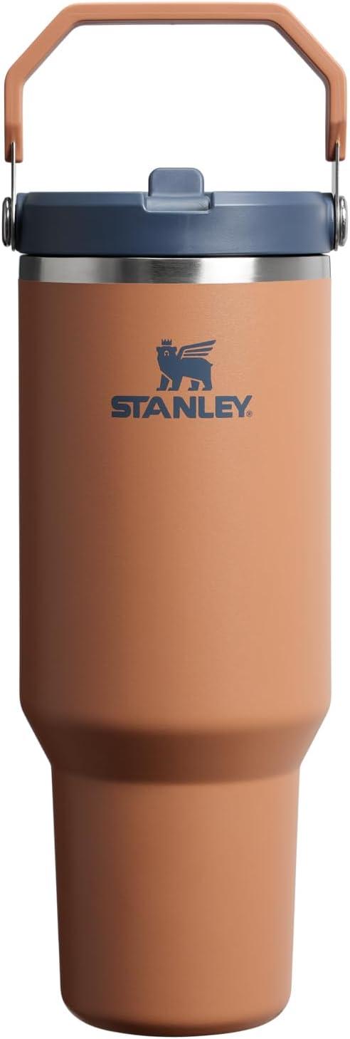 imageSTANLEY IceFlow 20 Flip Straw Tumbler with Handle 20 oz Twist On Lid and Flip Up Straw Leak Resistant Water Bottle Insulated Stainless Steel BPAFree AzureToast