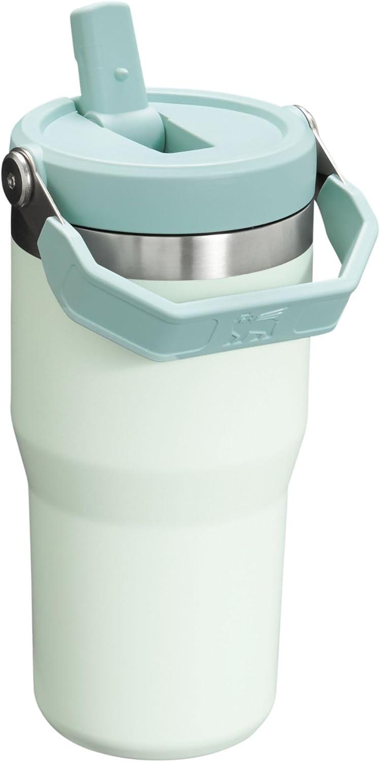 imageSTANLEY IceFlow 20 Flip Straw Tumbler with Handle 20 oz Twist On Lid and Flip Up Straw Leak Resistant Water Bottle Insulated Stainless Steel BPAFree AzureMist