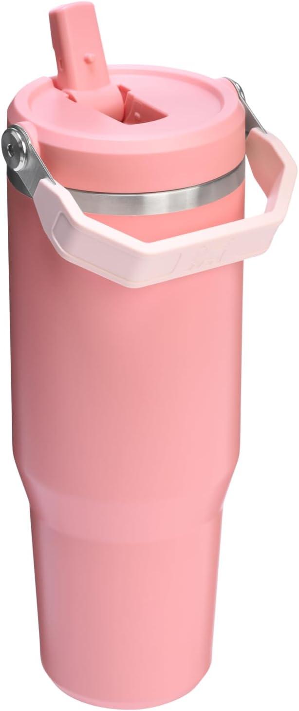 imageSTANLEY IceFlow 20 Flip Straw Tumbler with Handle 20 oz Twist On Lid and Flip Up Straw Leak Resistant Water Bottle Insulated Stainless Steel BPAFree AzurePink Mesa