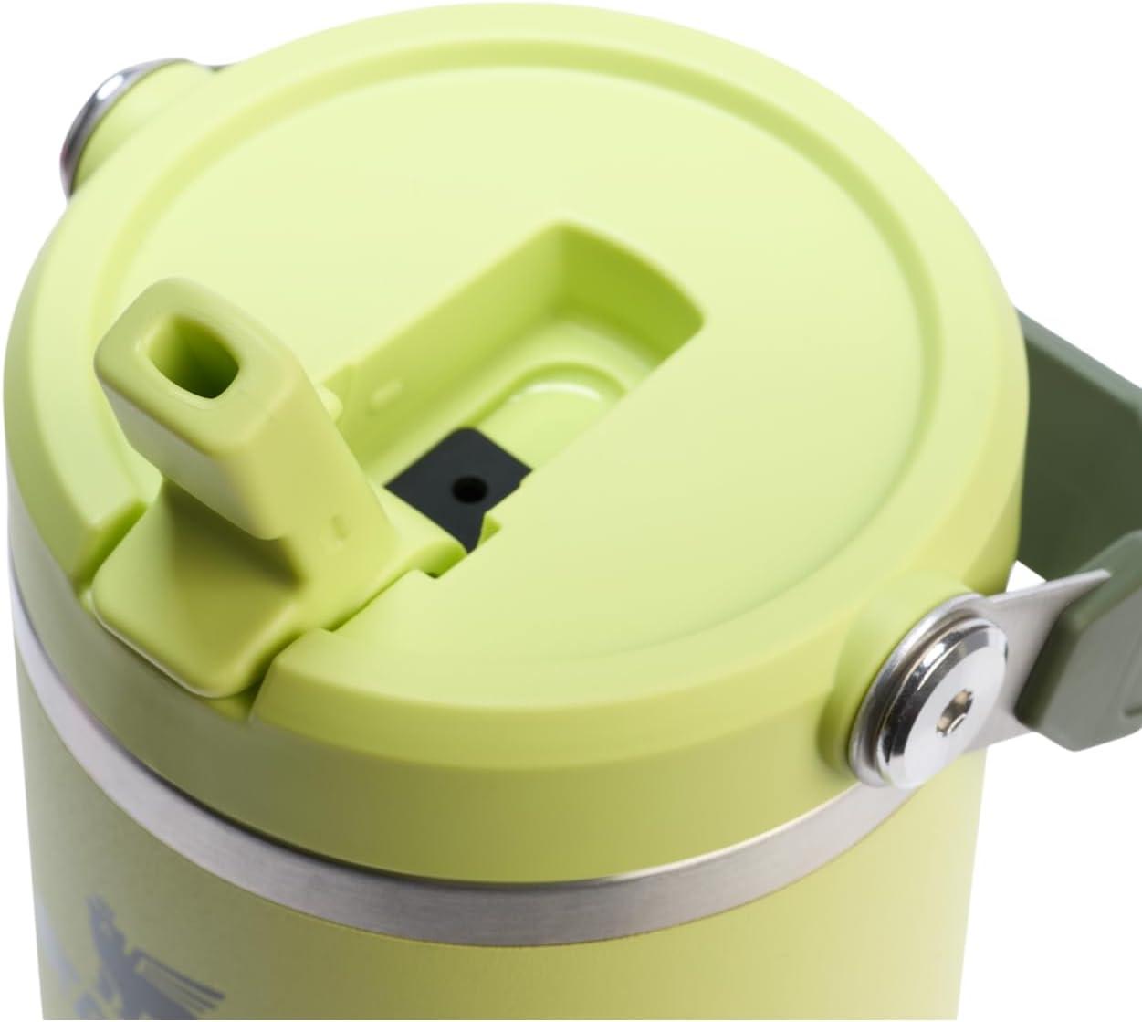 imageSTANLEY IceFlow 20 Flip Straw Tumbler with Handle 20 oz Twist On Lid and Flip Up Straw Leak Resistant Water Bottle Insulated Stainless Steel BPAFree AzurePrickly Pear