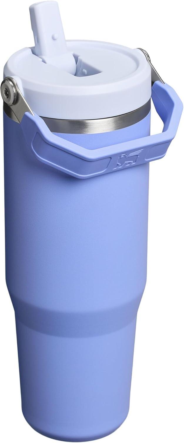 imageSTANLEY IceFlow 20 Flip Straw Tumbler with Handle 20 oz Twist On Lid and Flip Up Straw Leak Resistant Water Bottle Insulated Stainless Steel BPAFree AzureHydrangea