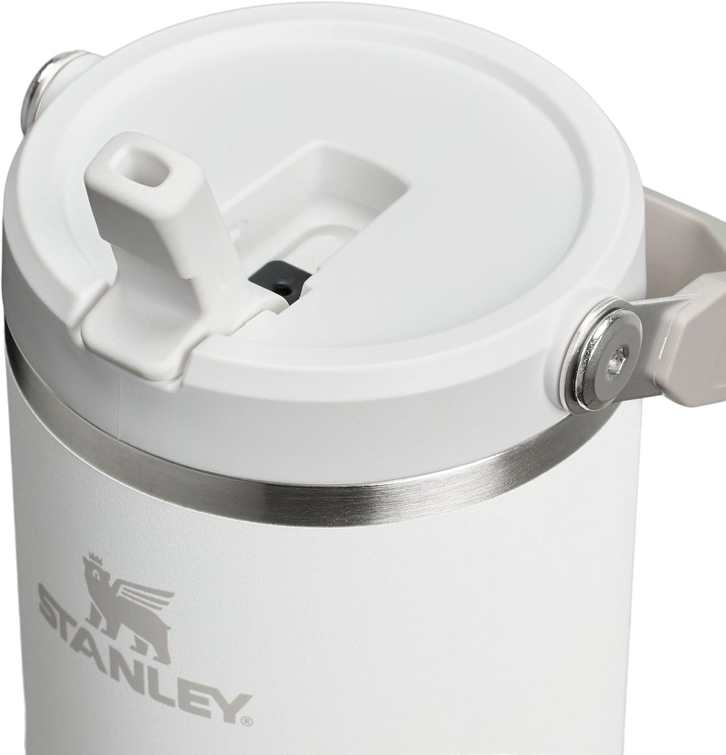 imageSTANLEY IceFlow 20 Flip Straw Tumbler with Handle 20 oz Twist On Lid and Flip Up Straw Leak Resistant Water Bottle Insulated Stainless Steel BPAFree AzureFrost