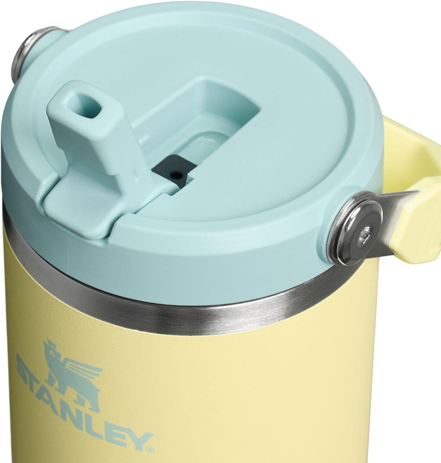 imageStanley IceFlow Flip Straw Tumbler with Handle 20 oz Twist On Lid and Flip Up Straw Leak Resistant Water Bottle Insulated Stainless Steel BPAFree PlumPomelo