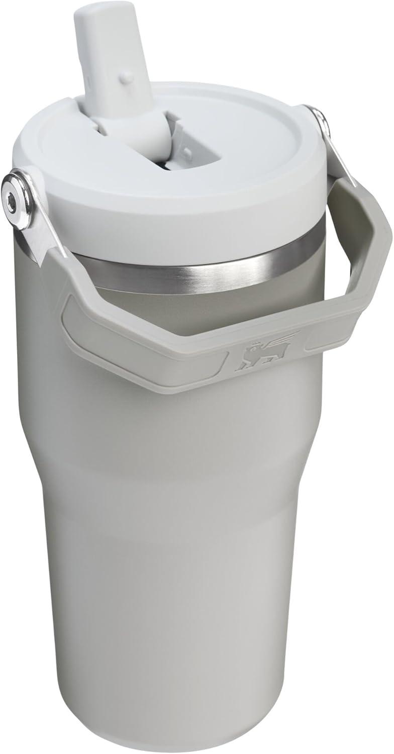 imageStanley IceFlow Flip Straw Tumbler with Handle 20 oz Twist On Lid and Flip Up Straw Leak Resistant Water Bottle Insulated Stainless Steel BPAFree PlumAsh
