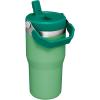 STANLEY IceFlow 2.0 Flip Straw Tumbler with Handle 20 oz | Twist On Lid and Flip Up Straw | Leak Resistant Water Bottle | Insulated Stainless Steel | BPA-Free | Azure(Jade)