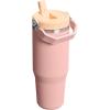 STANLEY IceFlow 2.0 Flip Straw Tumbler with Handle 20 oz | Twist On Lid and Flip Up Straw | Leak Resistant Water Bottle | Insulated Stainless Steel | BPA-Free | Azure(Peach Rose)
