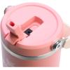 Stanley IceFlow Flip Straw Tumbler with Handle 20 oz | Twist On Lid and Flip Up Straw | Leak Resistant Water Bottle | Insulated Stainless Steel |BPA-Free | Plum(Pink Mesa)