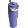 Stanley IceFlow Flip Straw Tumbler with Handle 20 oz | Twist On Lid and Flip Up Straw | Leak Resistant Water Bottle | Insulated Stainless Steel |BPA-Free | Plum(Exclusive Lupine)