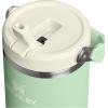 Stanley IceFlow Flip Straw Tumbler with Handle 20 oz | Twist On Lid and Flip Up Straw | Leak Resistant Water Bottle | Insulated Stainless Steel |BPA-Free | Plum(Pistachio)