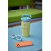 Stanley IceFlow Flip Straw Tumbler with Handle 20 oz | Twist On Lid and Flip Up Straw | Leak Resistant Water Bottle | Insulated Stainless Steel |BPA-Free | Plum(Pomelo)