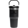 STANLEY IceFlow 2.0 Flip Straw Tumbler with Handle 20 oz | Twist On Lid and Flip Up Straw | Leak Resistant Water Bottle | Insulated Stainless Steel | BPA-Free | Azure(Black 2.0)