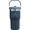 Stanley IceFlow Flip Straw Tumbler with Handle 20 oz | Twist On Lid and Flip Up Straw | Leak Resistant Water Bottle | Insulated Stainless Steel |BPA-Free | Plum(Navy)