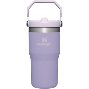 Stanley IceFlow Flip Straw Tumbler with Handle 20 oz | Twist On Lid and Flip Up Straw | Leak Resistant Water Bottle | Insulated Stainless Steel |BPA-Free | Plum(Lavender)