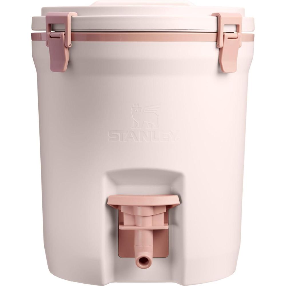 imageStanley Adventure Fast Flow Water Jug 2 Gallon  Leakproof Ice Water Dispenser  Insulated Beverage Cooler  Easy Pour Spigot and Latched Foam Lid  BPAFreeRose Quartz
