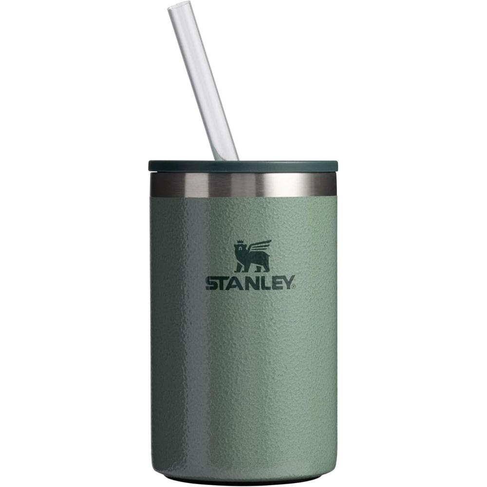 imageStanley Everyday Can Cooler Cup Beer Seltzers Soda and Energy Drinks Doubles as Tumbler Insulated Stainless Steel Drink Holder BPAFreeHammertone Green
