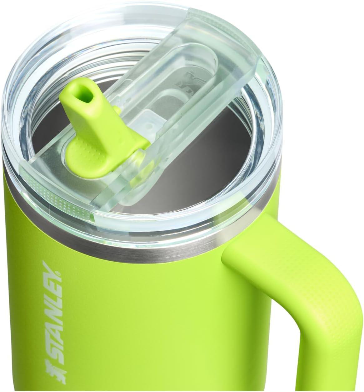 imageSTANLEY Quencher ProTour Flip Straw Tumbler with Leakproof Lid BuiltIn Straw amp Handle Cupholder Compatible for Travel Insulated Stainless Steel Cup BPAFreeChartreuse