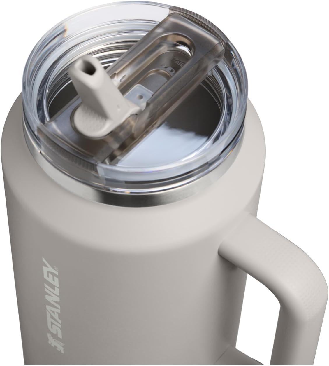 imageSTANLEY Quencher ProTour Flip Straw Tumbler with Leakproof Lid BuiltIn Straw amp Handle Cupholder Compatible for Travel Insulated Stainless Steel Cup BPAFreeAsh