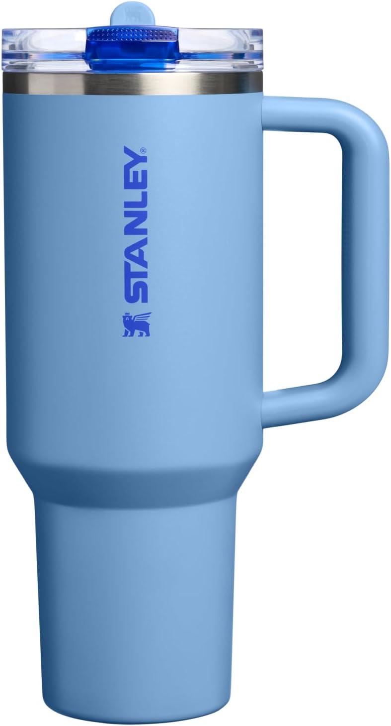 imageSTANLEY Quencher ProTour Flip Straw Tumbler with Leakproof Lid BuiltIn Straw amp Handle Cupholder Compatible for Travel Insulated Stainless Steel Cup BPAFreeBlue Sky