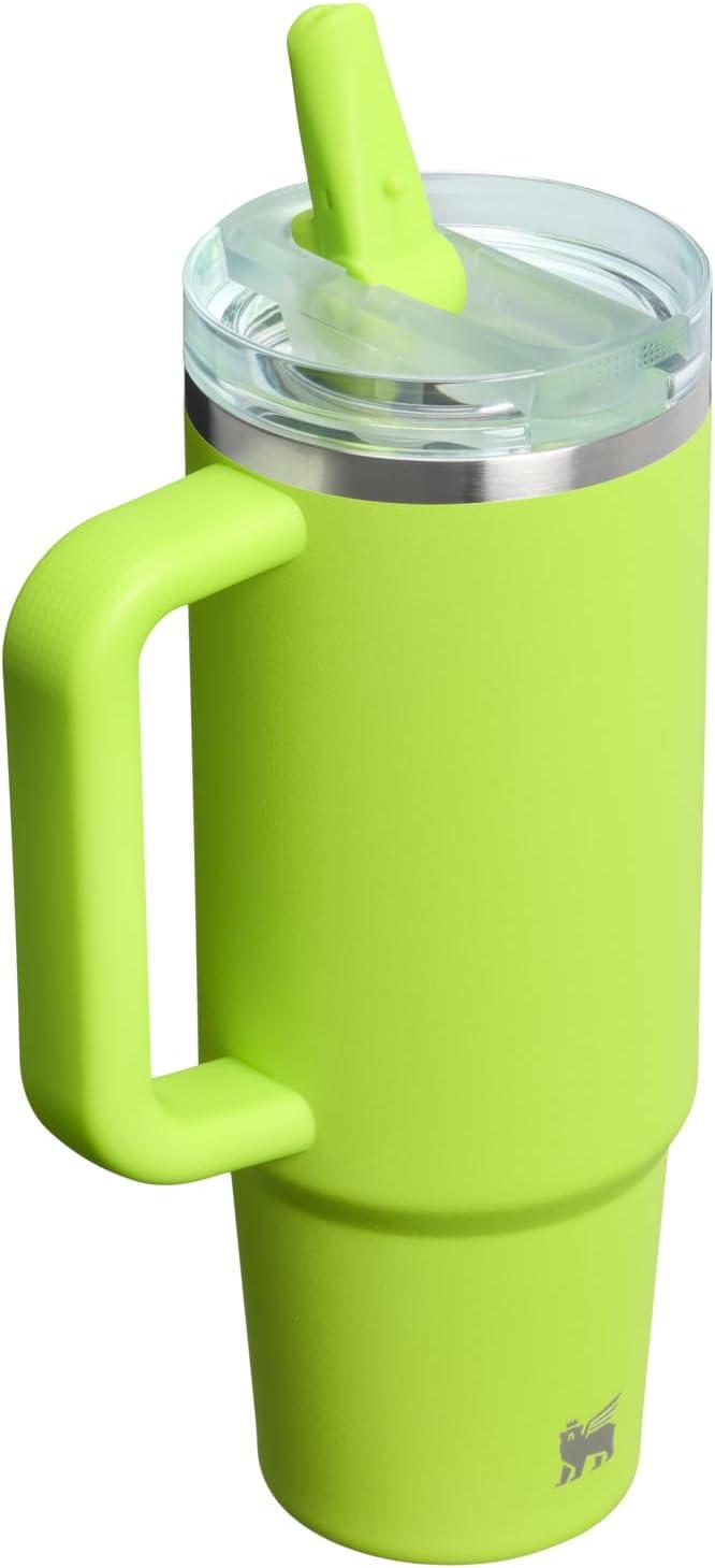 imageSTANLEY Quencher ProTour Flip Straw Tumbler with Leakproof Lid BuiltIn Straw amp Handle Cupholder Compatible for Travel Insulated Stainless Steel Cup BPAFreeChartreuse