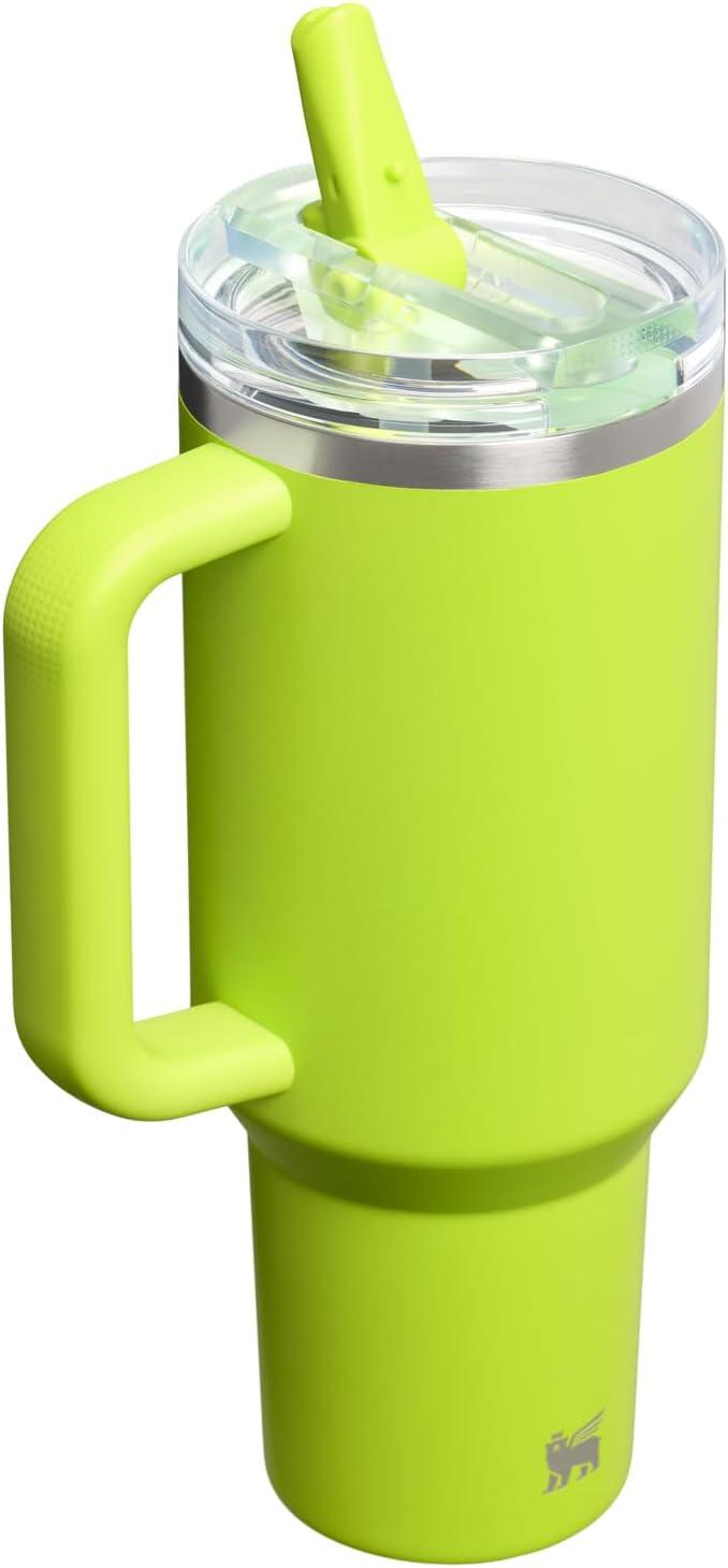 imageSTANLEY Quencher ProTour Flip Straw Tumbler with Leakproof Lid BuiltIn Straw amp Handle Cupholder Compatible for Travel Insulated Stainless Steel Cup BPAFreeChartreuse