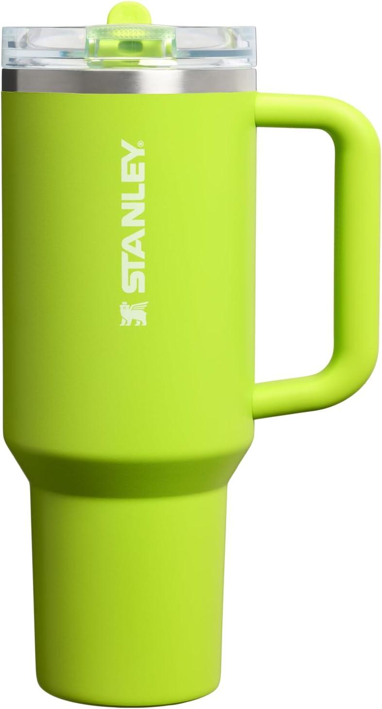 imageSTANLEY Quencher ProTour Flip Straw Tumbler with Leakproof Lid BuiltIn Straw amp Handle Cupholder Compatible for Travel Insulated Stainless Steel Cup BPAFreeChartreuse
