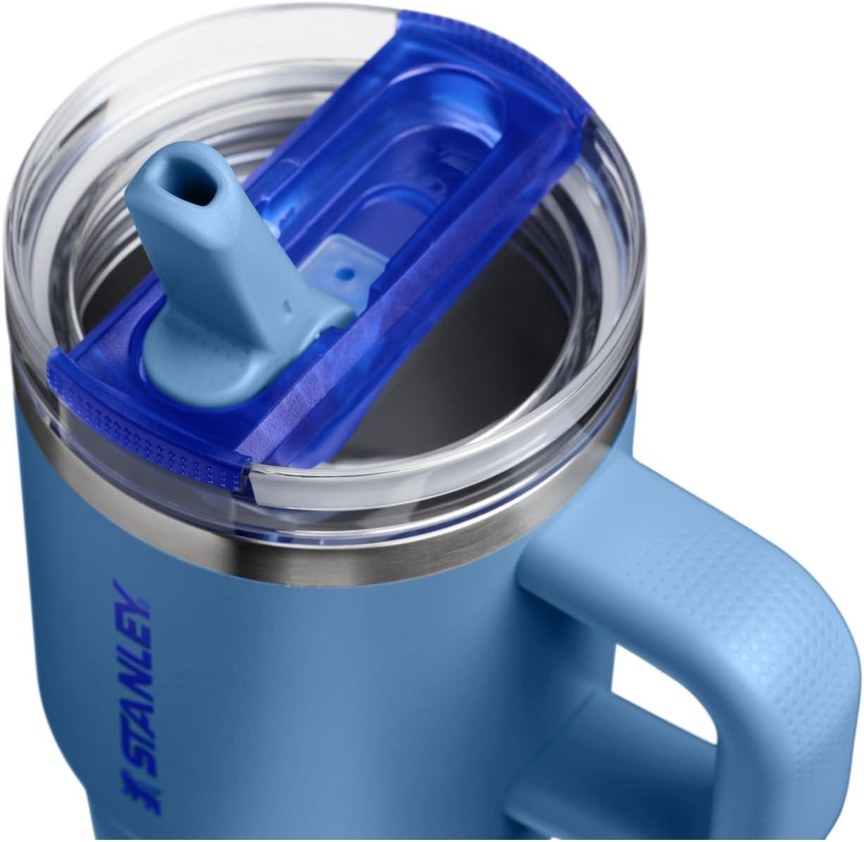 imageSTANLEY Quencher ProTour Flip Straw Tumbler with Leakproof Lid BuiltIn Straw amp Handle Cupholder Compatible for Travel Insulated Stainless Steel Cup BPAFreeBlue Sky
