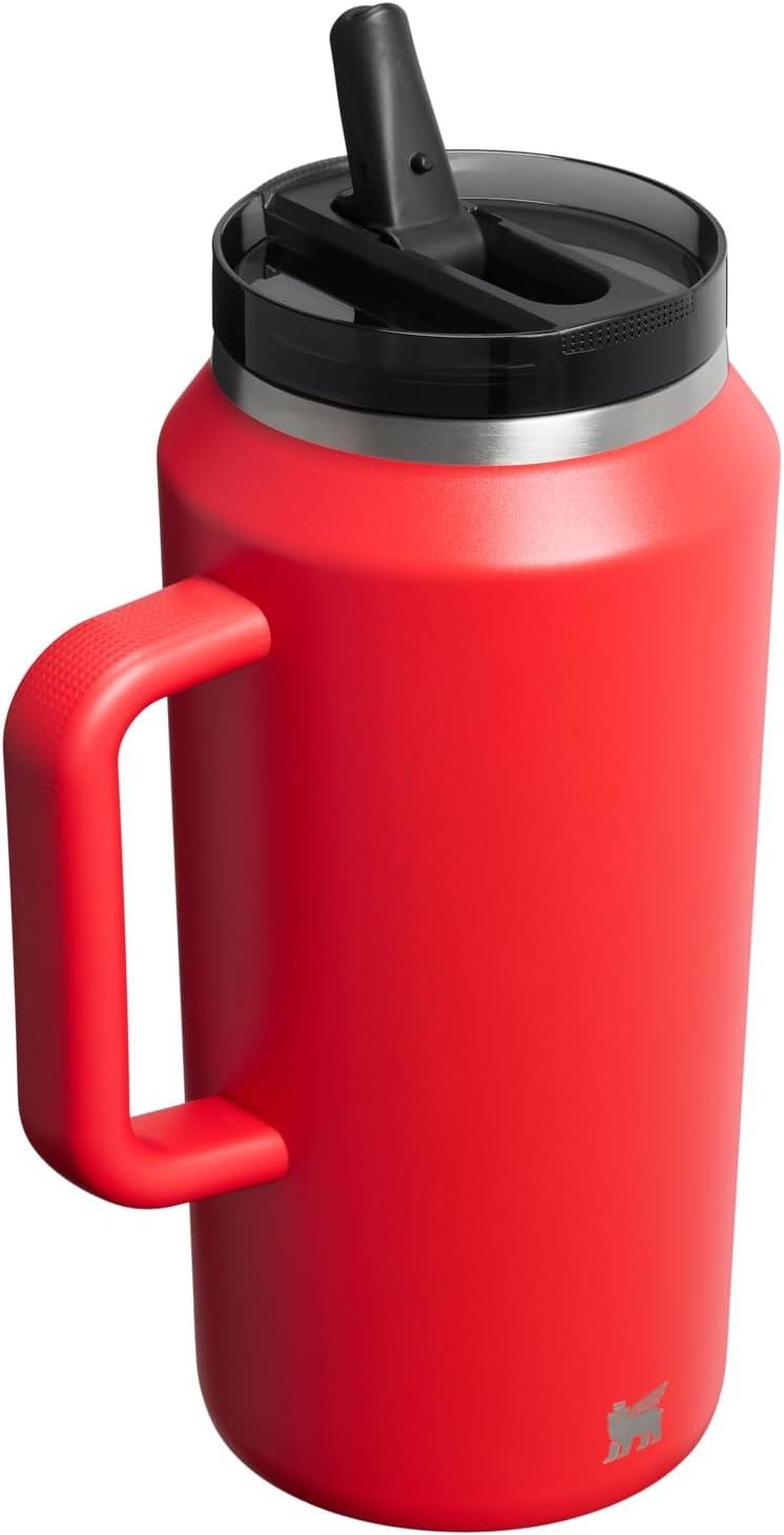 imageSTANLEY Quencher ProTour Flip Straw Tumbler with Leakproof Lid BuiltIn Straw amp Handle Cupholder Compatible for Travel Insulated Stainless Steel Cup BPAFreeChili Black