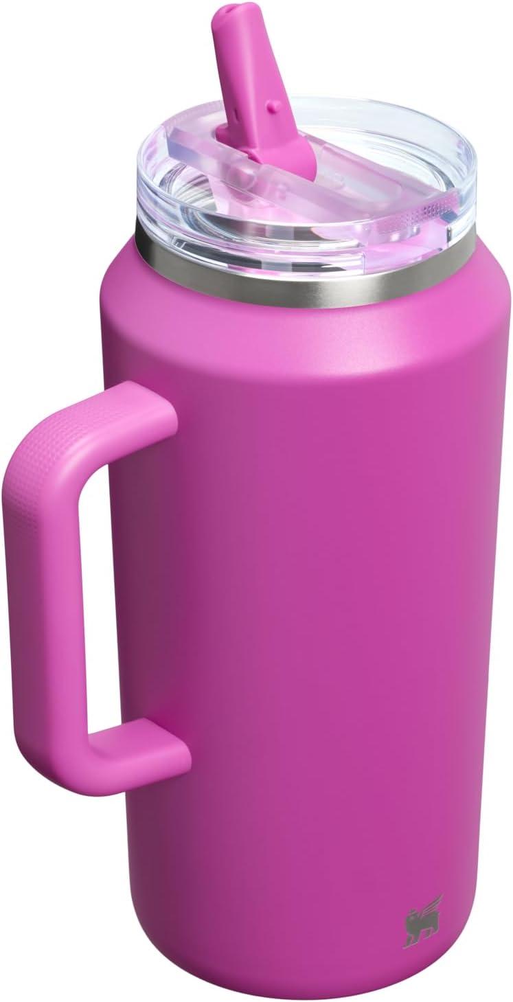 imageSTANLEY Quencher ProTour Flip Straw Tumbler with Leakproof Lid BuiltIn Straw amp Handle Cupholder Compatible for Travel Insulated Stainless Steel Cup BPAFreeDark Blossom