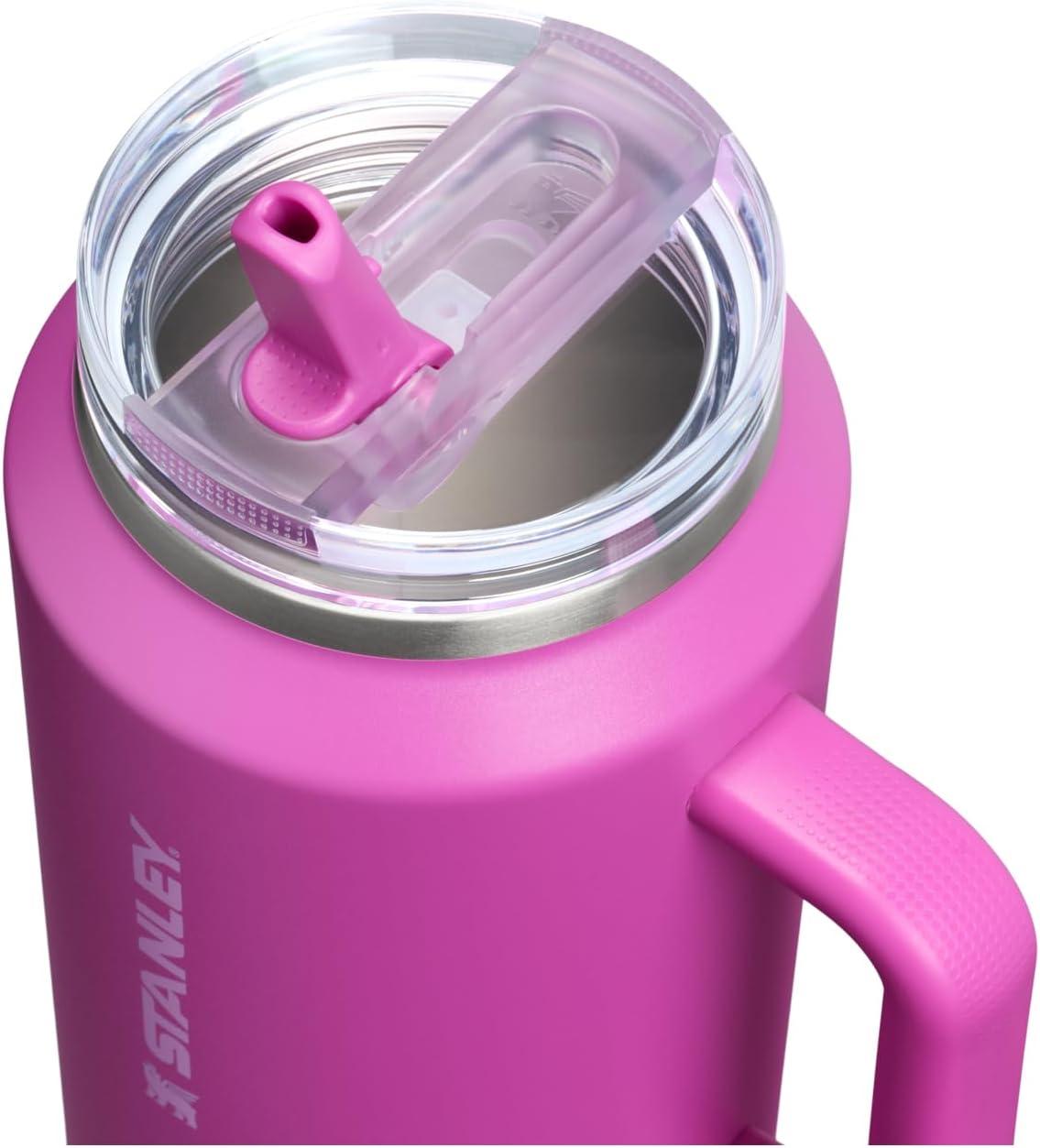 imageSTANLEY Quencher ProTour Flip Straw Tumbler with Leakproof Lid BuiltIn Straw amp Handle Cupholder Compatible for Travel Insulated Stainless Steel Cup BPAFreeDark Blossom