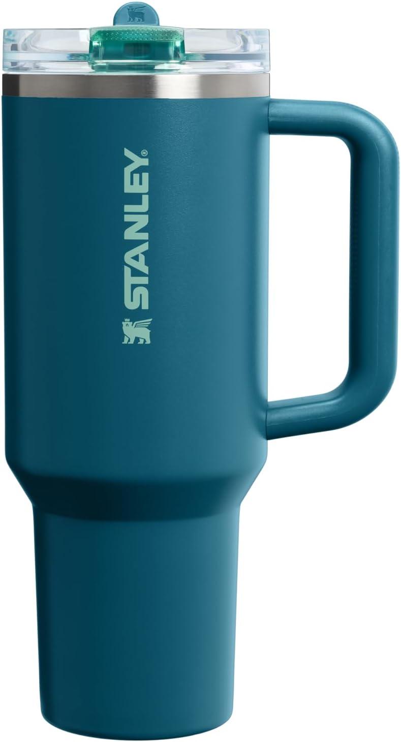 imageSTANLEY Quencher ProTour Flip Straw Tumbler with Leakproof Lid BuiltIn Straw amp Handle Cupholder Compatible for Travel Insulated Stainless Steel Cup BPAFreeCoastal Teal