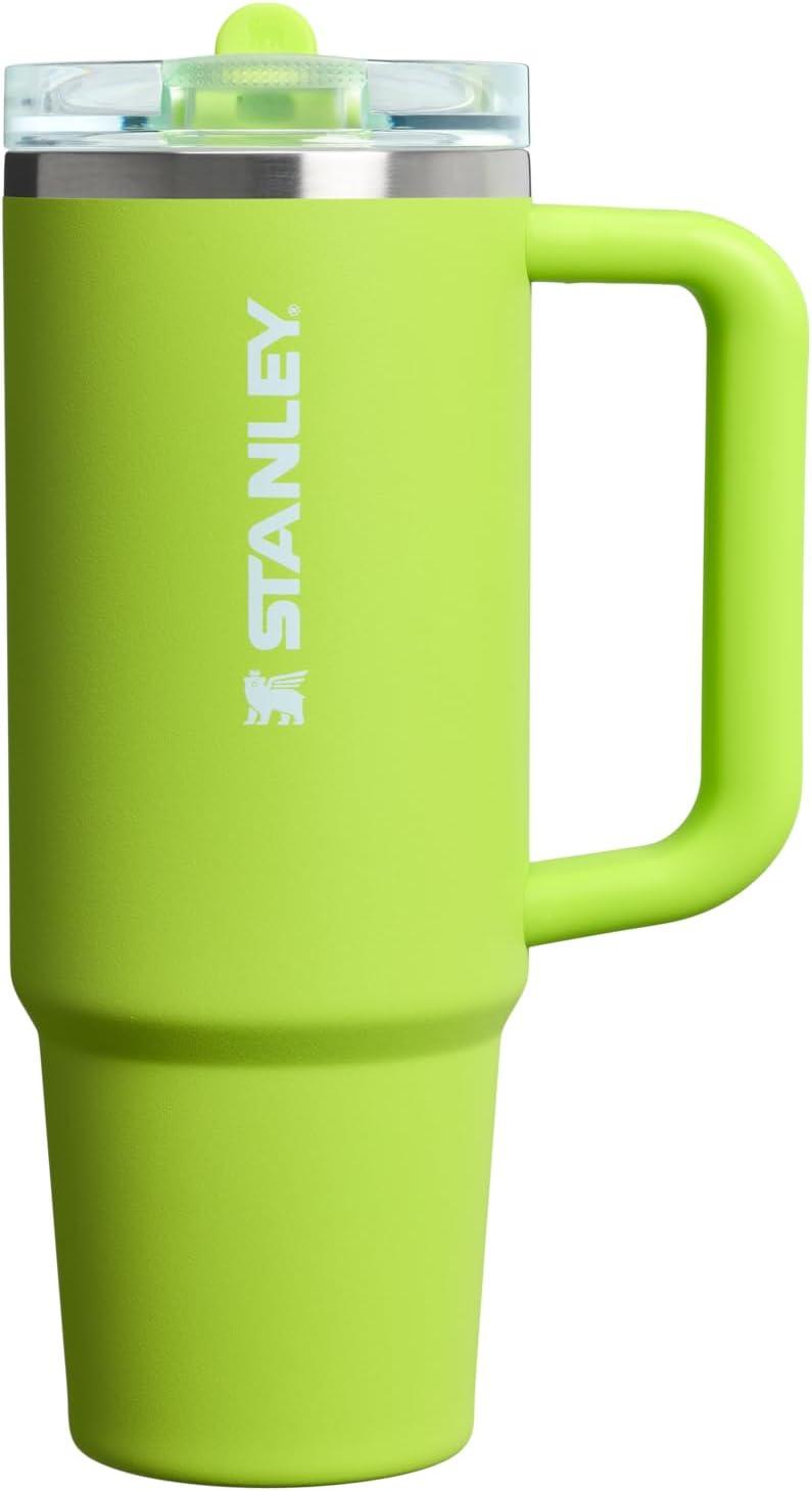 imageSTANLEY Quencher ProTour Flip Straw Tumbler with Leakproof Lid BuiltIn Straw amp Handle Cupholder Compatible for Travel Insulated Stainless Steel Cup BPAFreeChartreuse