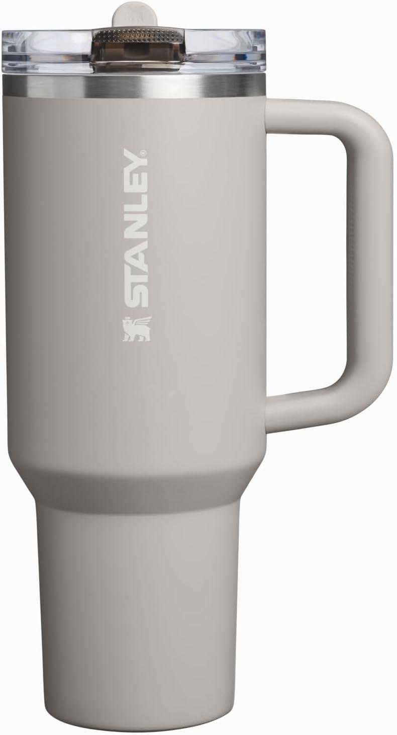 imageSTANLEY Quencher ProTour Flip Straw Tumbler with Leakproof Lid BuiltIn Straw amp Handle Cupholder Compatible for Travel Insulated Stainless Steel Cup BPAFreeAsh