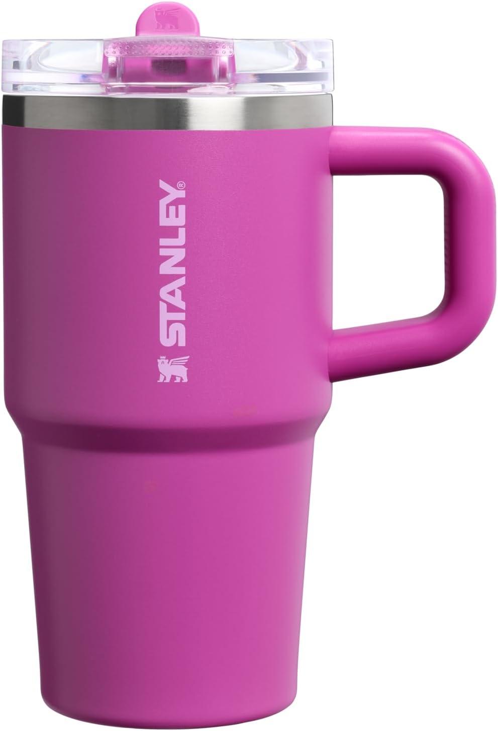 imageSTANLEY Quencher ProTour Flip Straw Tumbler with Leakproof Lid BuiltIn Straw amp Handle Cupholder Compatible for Travel Insulated Stainless Steel Cup BPAFreeDark Blossom