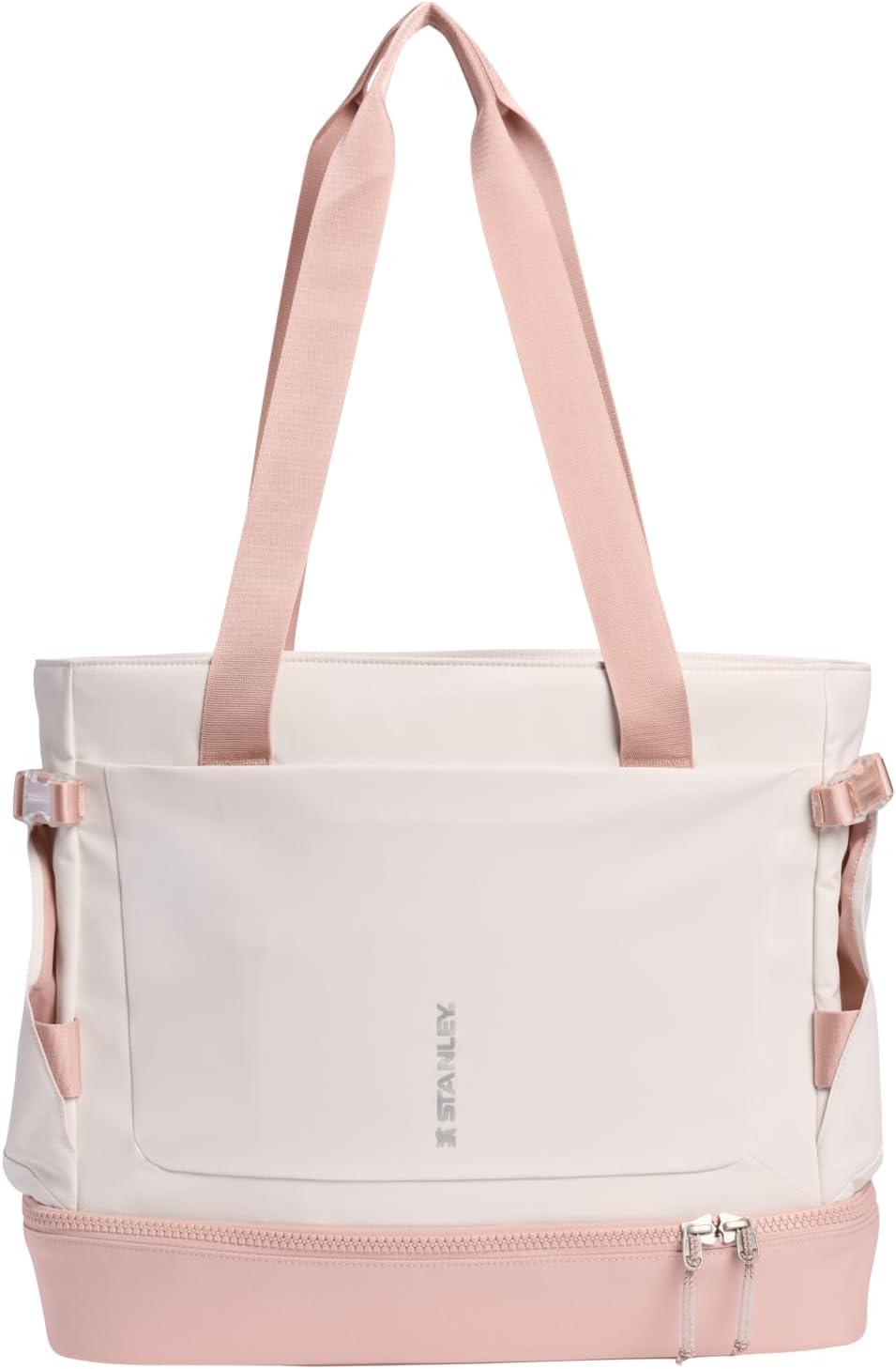 imageSTANLEY Vitalize Macro Method Backpack Gym Work amp Travel Bag with Laptop Sleeve Expandable Bottom Compartment Tumbler amp Water Bottle Pockets Durable Recycled Fabric Rose QuartzRose Quartz