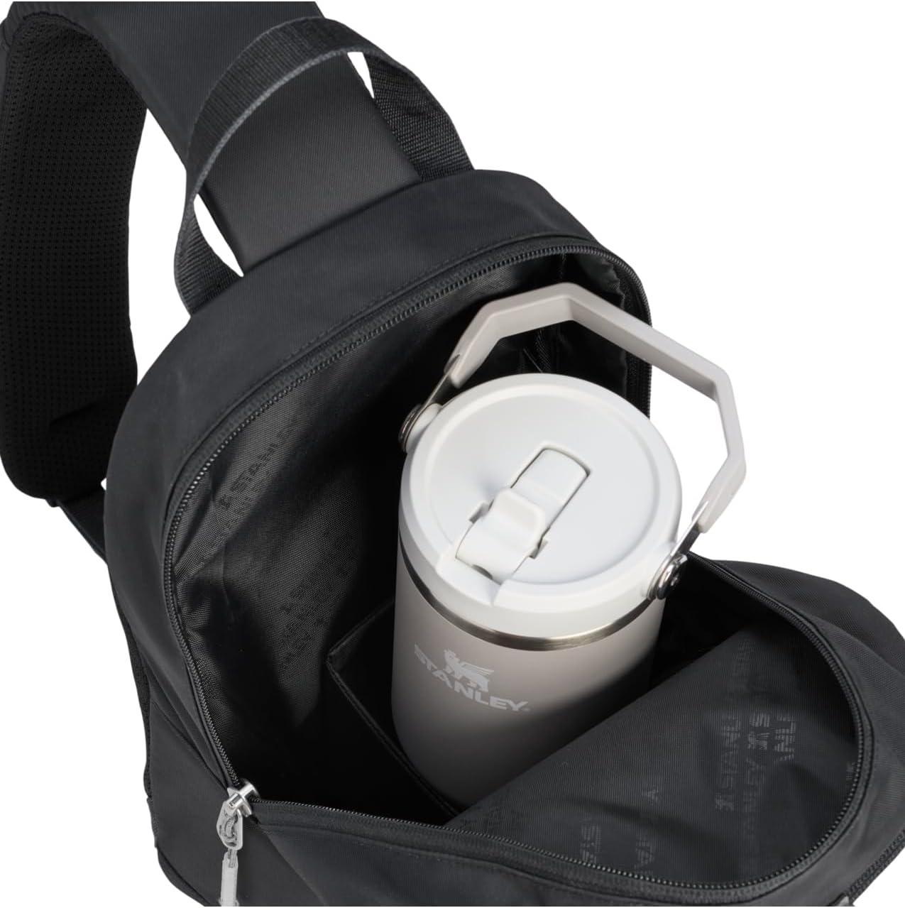 imageSTANLEY Vitalize Macro Method Backpack Gym Work amp Travel Bag with Laptop Sleeve Expandable Bottom Compartment Tumbler amp Water Bottle Pockets Durable Recycled Fabric Rose QuartzBlack