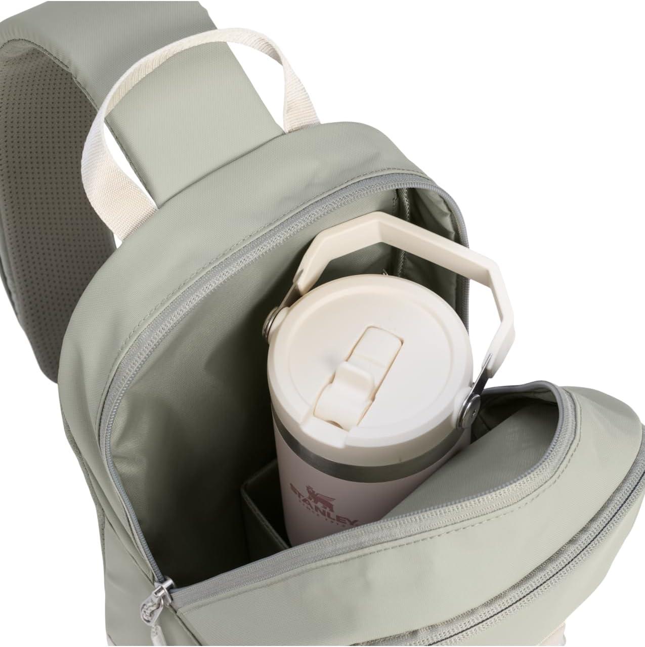 imageSTANLEY Vitalize Macro Method Backpack Gym Work amp Travel Bag with Laptop Sleeve Expandable Bottom Compartment Tumbler amp Water Bottle Pockets Durable Recycled Fabric Rose QuartzSage Grey