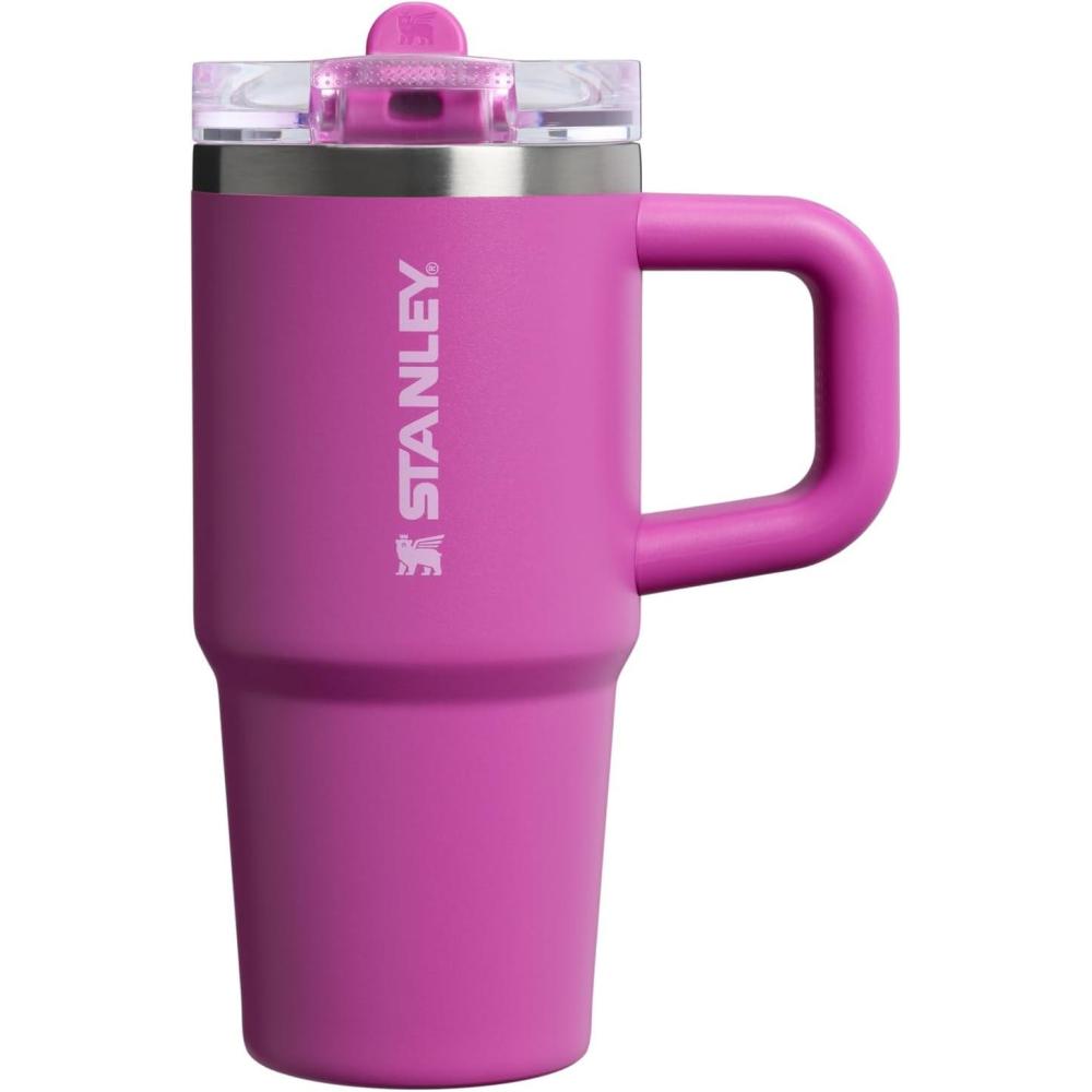 imageSTANLEY Quencher ProTour Flip Straw Tumbler with Leakproof Lid BuiltIn Straw amp Handle Cupholder Compatible for Travel Insulated Stainless Steel Cup BPAFreeDark Blossom