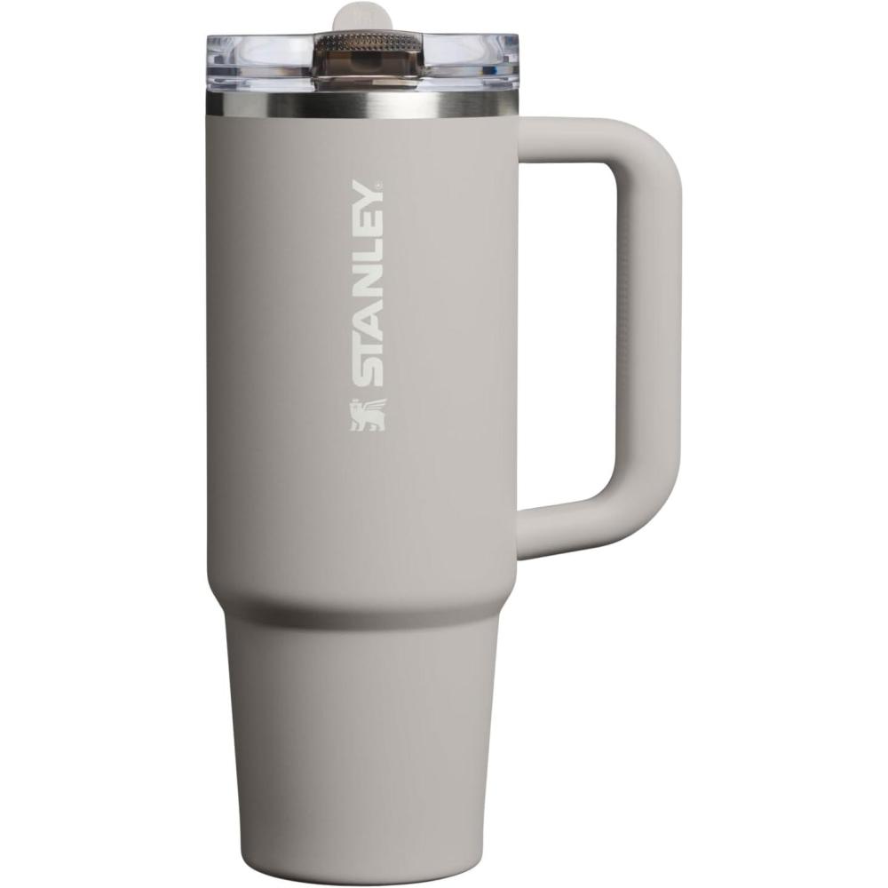 imageSTANLEY Quencher ProTour Flip Straw Tumbler with Leakproof Lid BuiltIn Straw amp Handle Cupholder Compatible for Travel Insulated Stainless Steel Cup BPAFreeAsh