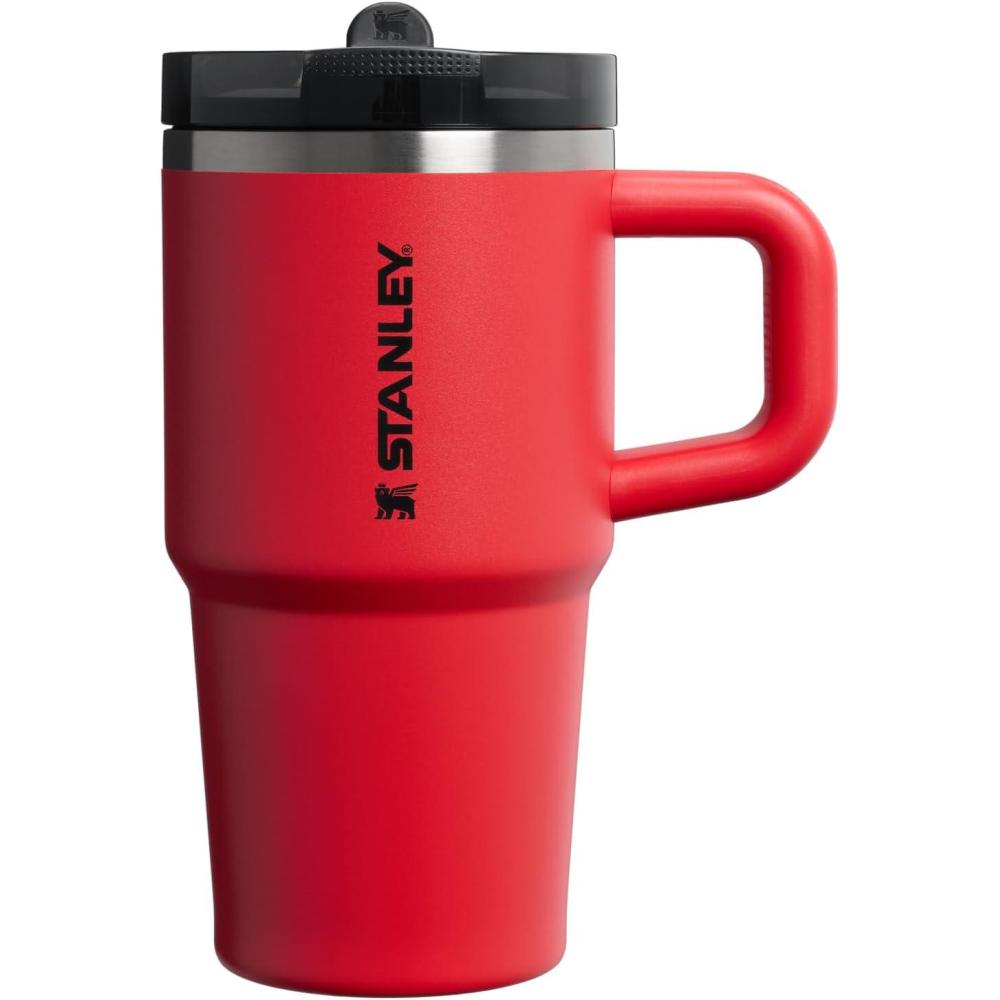 imageSTANLEY Quencher ProTour Flip Straw Tumbler with Leakproof Lid BuiltIn Straw amp Handle Cupholder Compatible for Travel Insulated Stainless Steel Cup BPAFreeChili Black