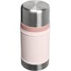 STANLEY Classic Food Jar and Spork 14 oz | Vacuum Insulated Food Container | Wide Mouth Screw On Lid | Packable for Travel | Stainless Steel with Leakproof Lid | BPA-Free | Spring Green(Hammertone Rose Quartz)