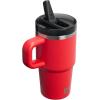 STANLEY Quencher ProTour Flip Straw Tumbler with Leakproof Lid | Built-In Straw & Handle | Cupholder Compatible for Travel | Insulated Stainless Steel Cup | BPA-Free(Chili Black)