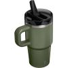 STANLEY Quencher ProTour Flip Straw Tumbler with Leakproof Lid | Built-In Straw & Handle | Cupholder Compatible for Travel | Insulated Stainless Steel Cup | BPA-Free(Dried Pine)