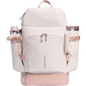STANLEY Vitalize Macro Method Backpack | Gym, Work & Travel Bag with Laptop Sleeve | Expandable Bottom Compartment | Tumbler & Water Bottle Pockets | Durable Recycled Fabric | Rose Quartz(Rose Quartz)