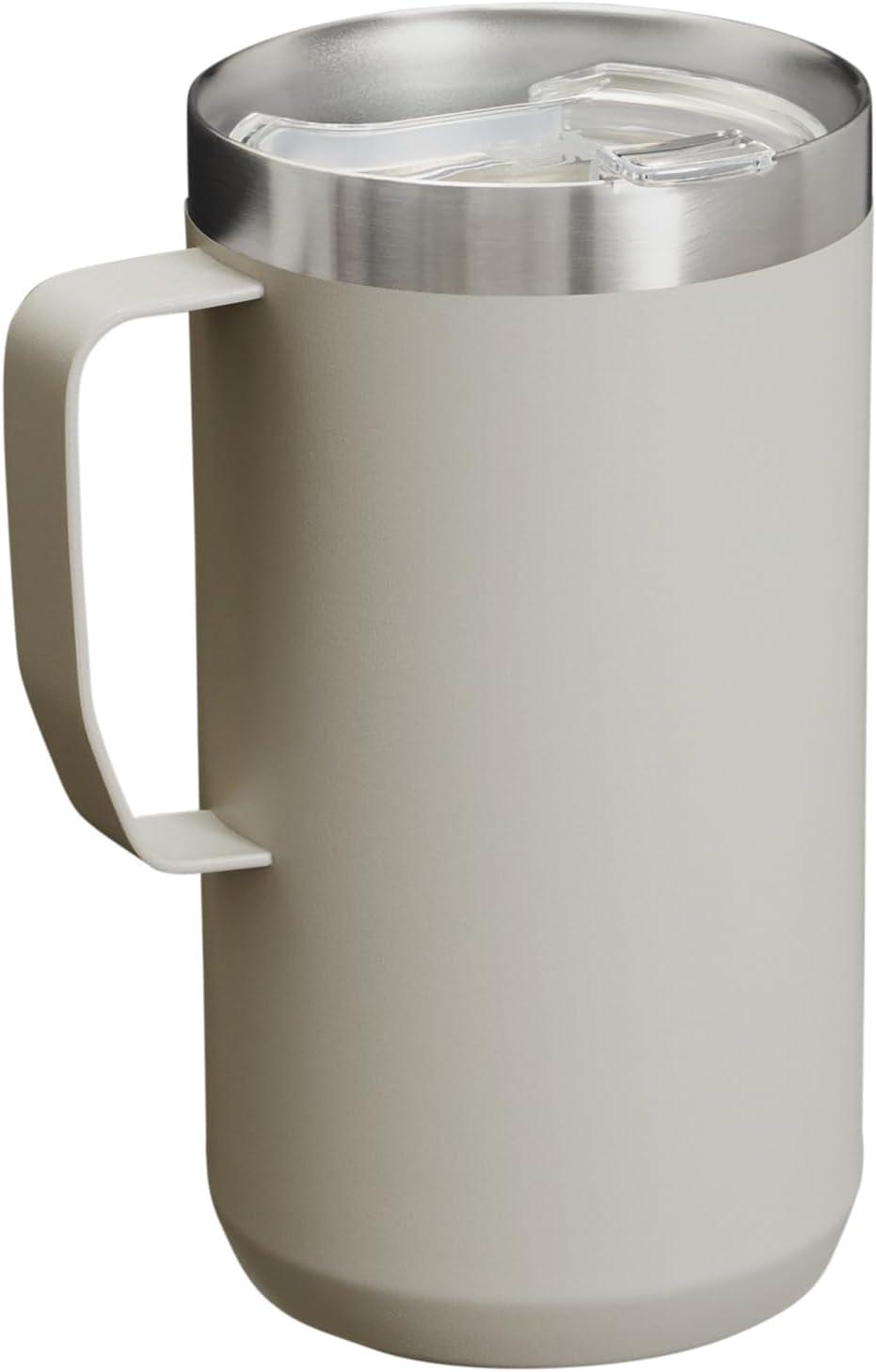 imageSTANLEY StayHot Camp Mug 24 oz Press Fit Drink Through Lid Cup for Coffee Tea and Drinks Insulated Stainless Steel Coffee Mug BPAFree Ash 20Ash 20
