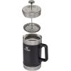 STANLEY Classic Stay-Hot French Press Coffee Maker 48 oz | 5 Minute Brew, 4 Hours Hot | Mesh Filter for Coffee Grounds | Insulated Stainless Steel French Press | BPA-Free | Matte Black