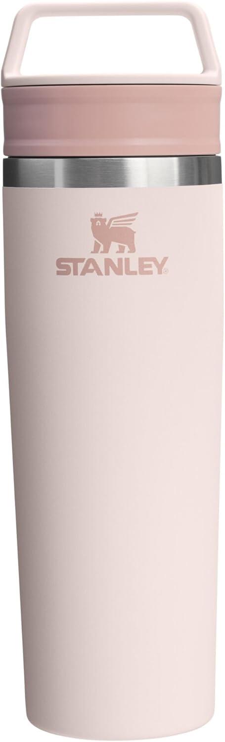 imageSTANLEY Cafe To Go Travel Mug 16 oz Leakproof TwoPart Drink Through Lid Tumbler Cup for Coffee Tea and Drinks Insulated Stainless Steel Coffee Mug BPAFree DaffodilRose Quartz
