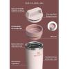 STANLEY Cafe To Go Travel Mug 16 oz | Leakproof Two-Part Drink Through Lid | Tumbler Cup for Coffee, Tea and Drinks | Insulated Stainless Steel Coffee Mug | BPA-Free | Daffodil(Rose Quartz)