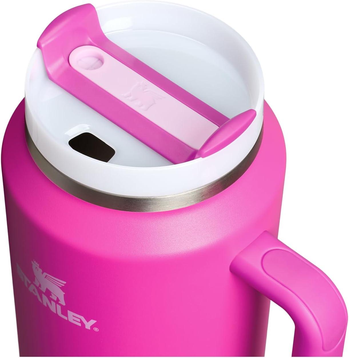 imageSTANLEY Quencher H20 Tumbler with Handle and Straw 30 oz Flowstate 3Position Lid Cup Holder Compatible for Travel Insulated Stainless Steel Cup BPAFree Soft OrchidViolet Blossom