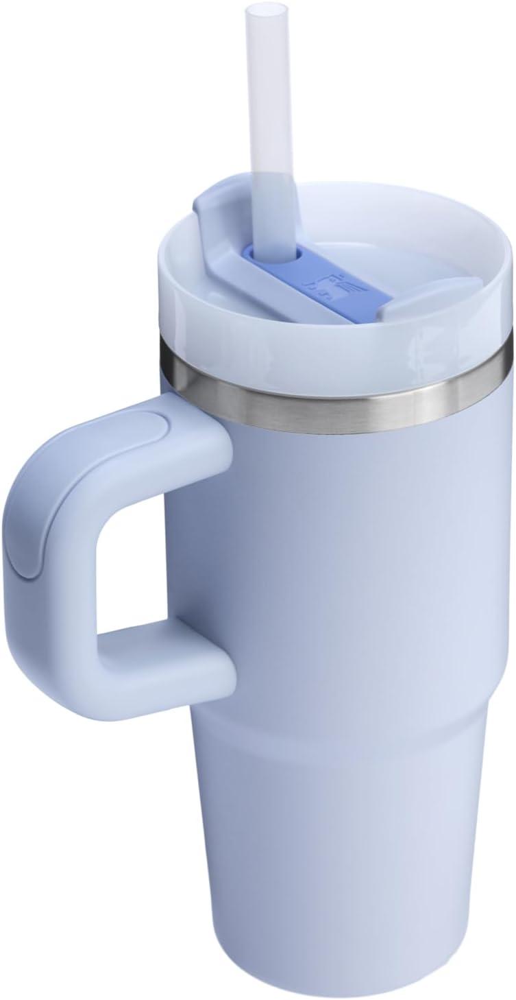 imageSTANLEY Quencher H20 Tumbler with Handle and Straw 30 oz Flowstate 3Position Lid Cup Holder Compatible for Travel Insulated Stainless Steel Cup BPAFree Spring GreenDew Drop